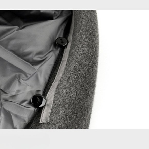 Light Luxury - Men's Mid-length Double-sided Wool Down Jacket - Picture 15 of 16